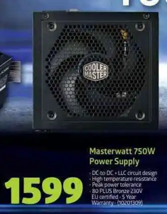 Incredible Connection Masterwatt 750W Power Supply offer