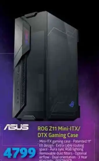 Incredible Connection Asus - ROG Z11 Mini-ITX/DTX Gaming Case offer