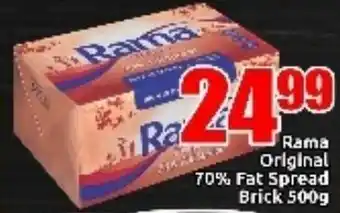 Three Star Cash and Carry Rama Original 70% Fat Spread Brick 500g offer