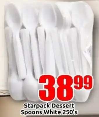 Three Star Cash and Carry Starpack Dessert Spoons White 250's offer