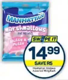 Pick n Pay Hypermarket Manhattan Mallows Assorted 150g Each offer