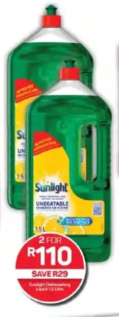 Pick n Pay Hypermarket Sunlight Dishwashing Liquid 1.5 Litre offer