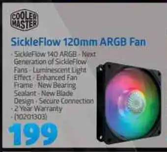 Incredible Connection Cooler Master - SickleFlow 120mm ARGB Fan offer