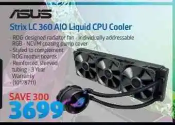 Incredible Connection Asus - Strix LC 360 AIO Liquid CPU Cooler offer