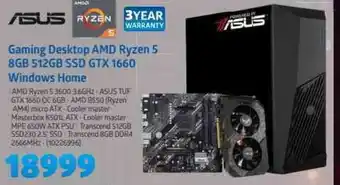 Incredible Connection Asus - Gaming Desktop AMD Ryzen 5 8GB 512GB SSD GTX 1660 Windows Home offer