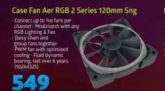 Incredible Connection Case Fan Aer RGB 2 Series 120mm Sng offer