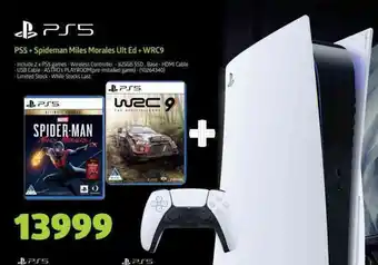 Incredible Connection PS5 + Spiderman Miles Morales Ult Ed + WRC9 offer