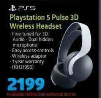 Incredible Connection PS5 - Playstation 5 Pulse 3D Wireless Headset offer
