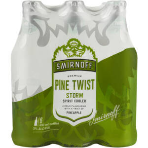 Smirnoff Storm Pine Twist Premium Spirit Cooler Bottles 6 x 300ml offer ...