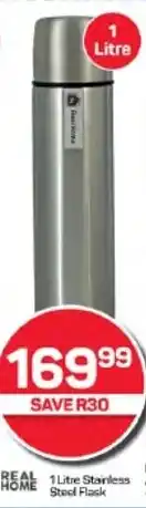Real Home 1 Litre Stainless Steel Flask