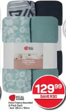 Pick n Pay Hypermarket REAL HOME Polar Fleece Assorted 2-Pack Each offer