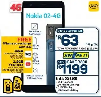 Pick n Pay Hypermarket Nokia 02 32GB offer