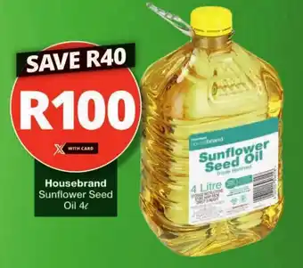 Checkers Housebrand Sunflower Seed Oil 4O offer