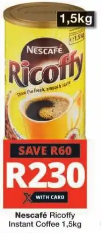 Checkers Nescafé Ricoffy Instant Coffee 1,5kg offer