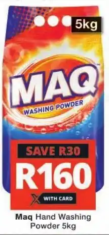 Checkers Maq Hand Washing Powder 5kg offer