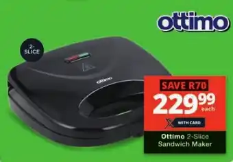 Checkers Ottimo 2-Slice Sandwich Maker offer