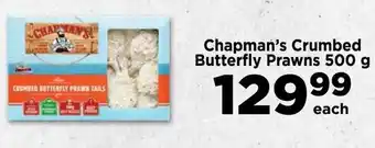 Food Lover's Market Chapman's Crumbed Butterfly Prawns 500 g offer