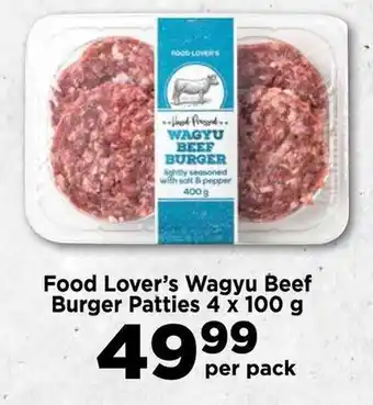 Food Lover's Market Food Lover's Wagyu Beef Burger Patties 4 x 100 g offer