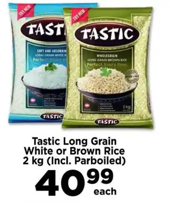 Food Lover's Market Tastic Long Grain White or Brown Rice 2 kg (Incl. Parboiled) offer