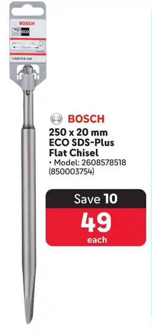 Makro Bosch 250x20mm ECO SDS-Plus Flat Chisel offer