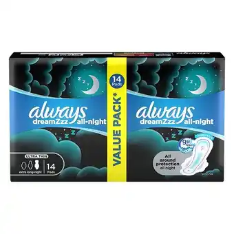 Pick n Pay Liquor Always Ultra Sanitary Pads Night 14 Pack offer