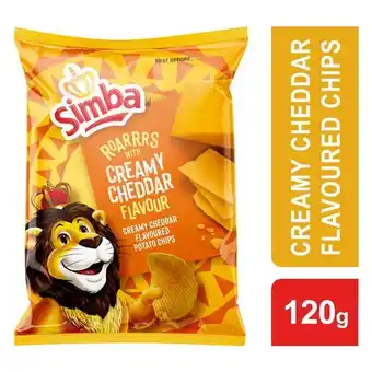 Pick n Pay Liquor Simba Potato Chips Creamy Cheddar 120g offer