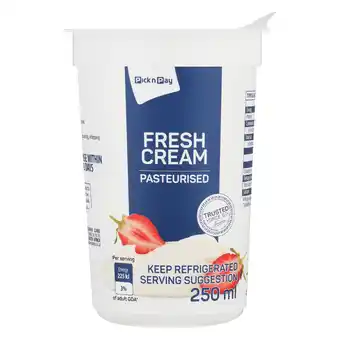 Pick n Pay Liquor PnP Fresh Cream 250ml offer