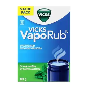 Pick n Pay Liquor Vicks Vaporub Vaporising Ointment 100g offer