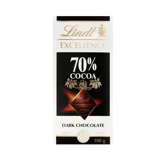 Pick n Pay Liquor Lindt Excellence 70% Cocoa Dark Chocolate 100g offer