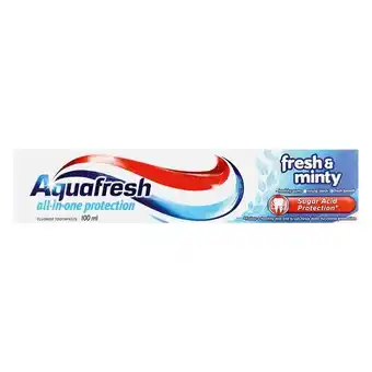 Pick n Pay Liquor Aquafresh Fresh & Minty Toothpaste 100ml offer