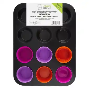 Pick n Pay Liquor Chef's Kitchen 12 cup Muffin Tray + 6 Silicone mould offer