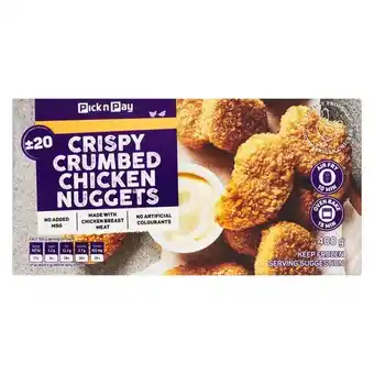 Pick n Pay Liquor PnP Crumbed Chicken Nuggets 400g offer