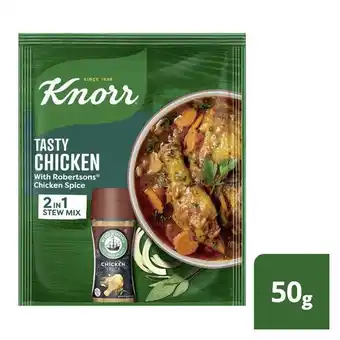 Pick n Pay Liquor Knorr Tasty Chicken 2in1 Stew Mix with Robertsons Chicken Spice 50g offer