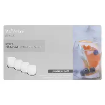 Valvetro Black Tumbler 420ml 4 Pack