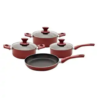 Pick n Pay Liquor Global 7 Piece Non Stick Alumin Cookware Red offer