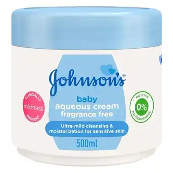 Pick n Pay Liquor Johnson's Baby Aqueous Cream Fragrance Free 500ml offer