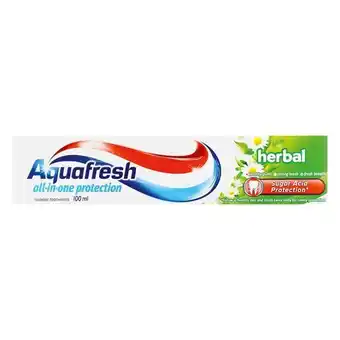 Pick n Pay Liquor Aquafresh Herbal Toothpaste 100ml offer