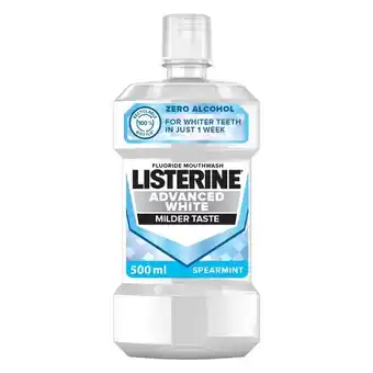Listerine Advanced White Milder Mint 500ml