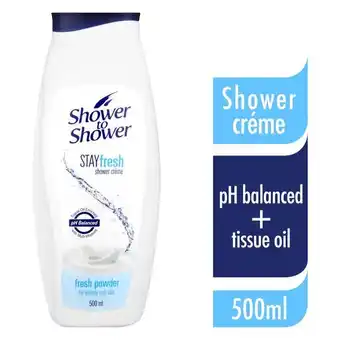 Pick n Pay Liquor Shower To Shower Fresh Powder Shower Crème 500ml offer