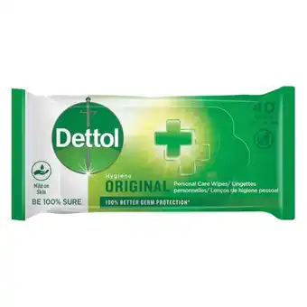 Pick n Pay Liquor Dettol Original Personal Care Wet Wipes 40 Pack offer