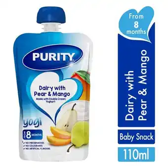 Pick n Pay Liquor Purity Pouch Dairy with Pear & Mango 110ml from 6 Months offer