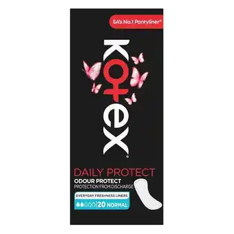 Pick n Pay Liquor Kotex Daily Protect Liners - Normal 20 Pack Scented offer