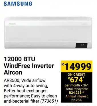 Builders Warehouse SAMSUNG 12000 BTU WindFree Inverter Aircon offer