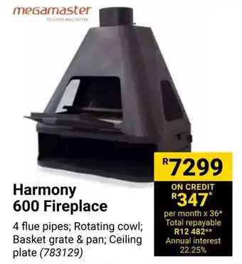 Builders Warehouse megamaster Harmony 600 Fireplace offer