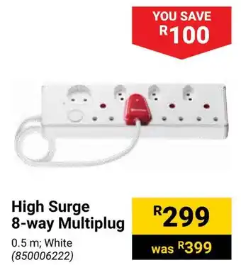 Builders Warehouse High Surge 8-way Multiplug offer