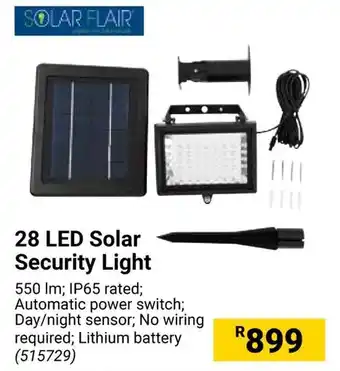 Builders Warehouse SOLAR FLAIR 28 LED Solar Security Light offer