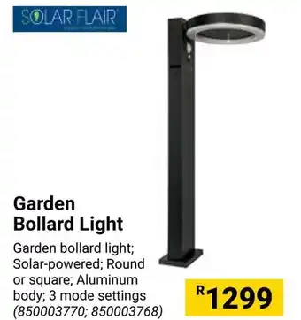 Builders Warehouse SOLAR FLAIR Garden Bollard Light offer