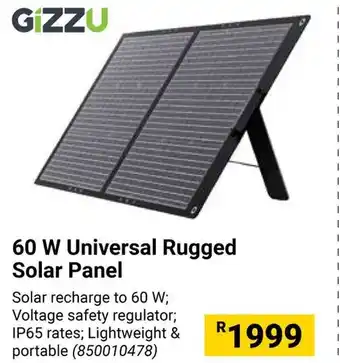 Builders Warehouse GiZZU 60 W Universal Rugged Solar Panel offer