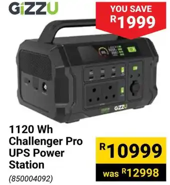 Builders Warehouse GiZZU 1120 Wh Challenger Pro UPS Power Station offer