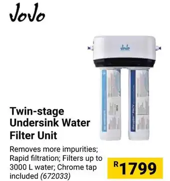 Builders Warehouse JoJo Twin-stage Undersink Water Filter Unit offer